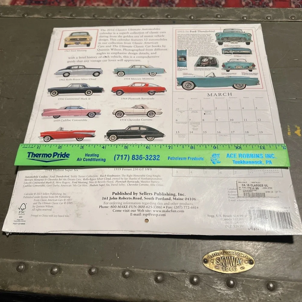 Classics Ultimate Automobile 16 Month Calendar 2016 New Sealed 9781416297307